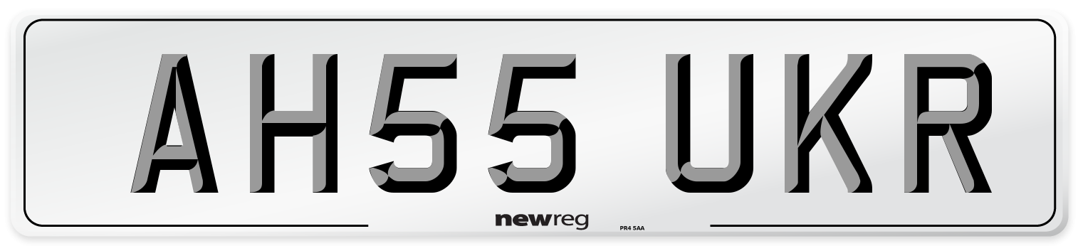 AH55 UKR Number Plate from New Reg